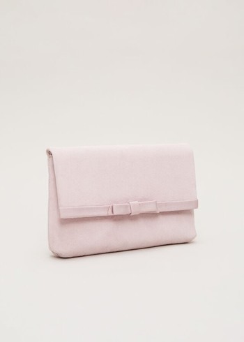 Phase Eight Grosgrain Bow Bags Pink USA | 7895321-ZW